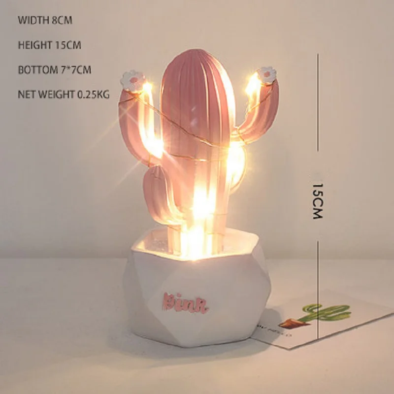 Креативная фигурка кактуса с подсветкой домашние украшения для дома имитация