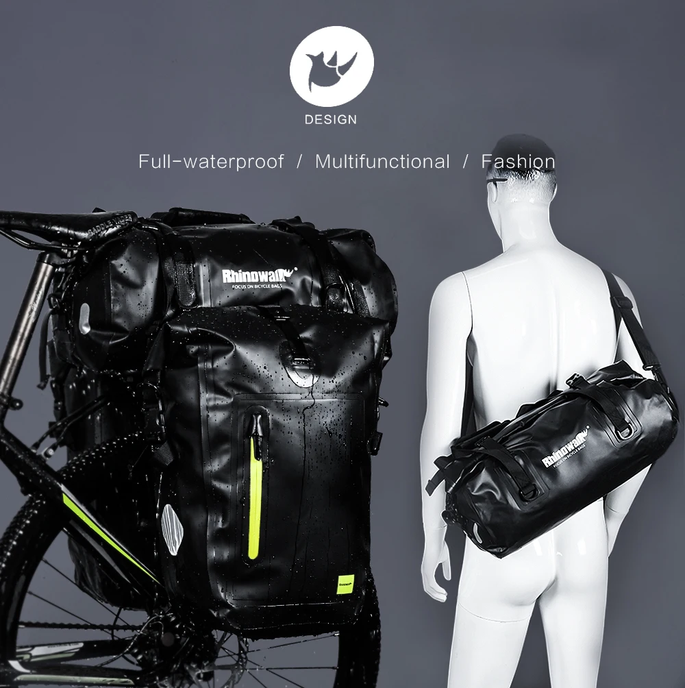 Rhinowalk 20L водонепроницаемая сумка, многофункциональная велосипедная сумка, вместительная велосипедная сумка, сумка на плечо, Аксессуары для велосипеда
