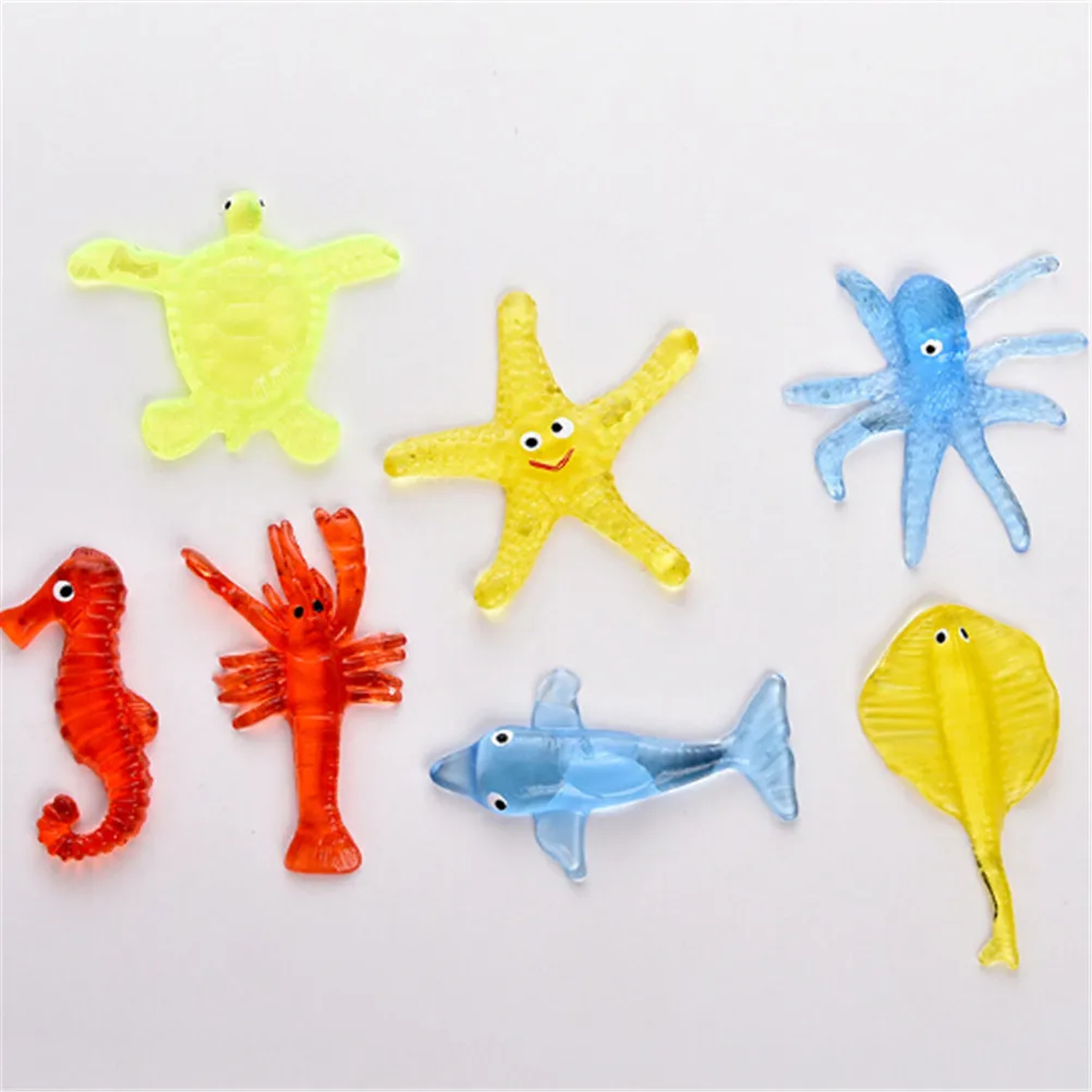 

Marine Animal Toys Soft Material Decompression Starfish Octopus Shark Toy Sticky For Children'day