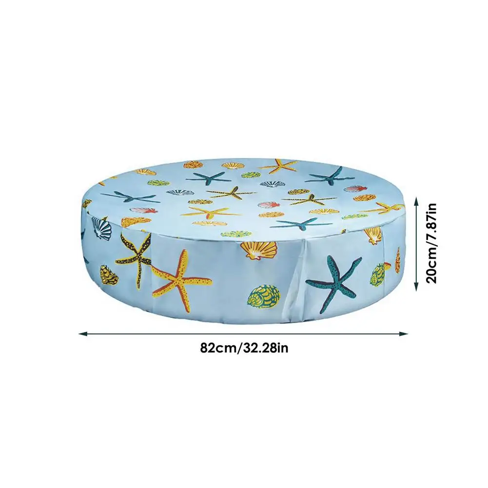 

Dog Bath Pool Covers Waterpoof Pool Cover With Starfish Pattern Outdoor Swimming Pool Cover Round Bathtub Cover Foldable