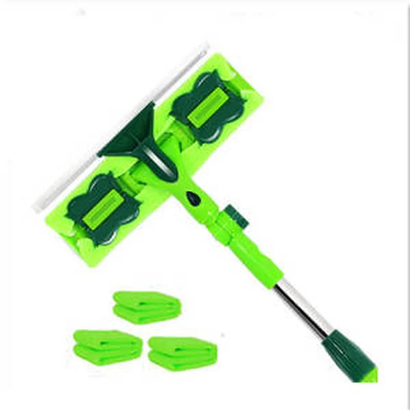 

Телескопическая Двухсторонняя щетка для мытья окон, стекол, инструмент для чистки высоких окон, четыре полотна, стеклоочистка