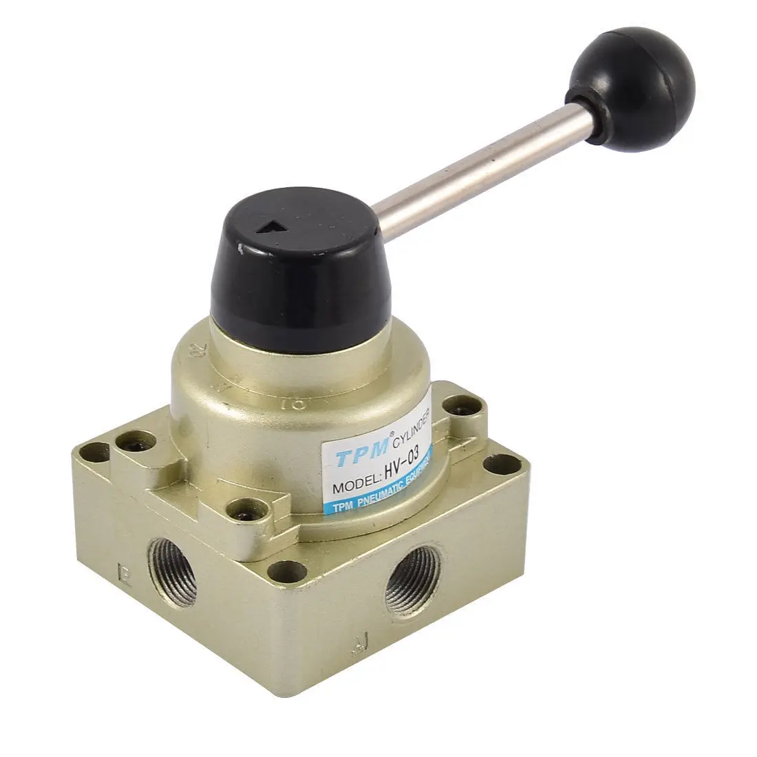 

Pneumatic Hand rotary valve 3 Positions 4 Ports 1/4BSP HV-02 Hand Operated Lever Air Valve