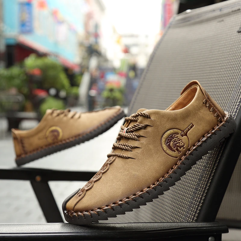 2019 г. Зимняя Повседневная модная обувь мужские кожаные прогулочные