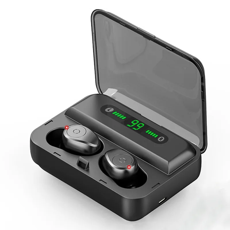 Black TWS Bluetooth 5,0 наушники настоящие беспроводные наушники HiFi Звук Спорт mi Air Dots Pro Handsfree водонепроницаемые Airdots для Xiao mi Red mi - Цвет: Black
