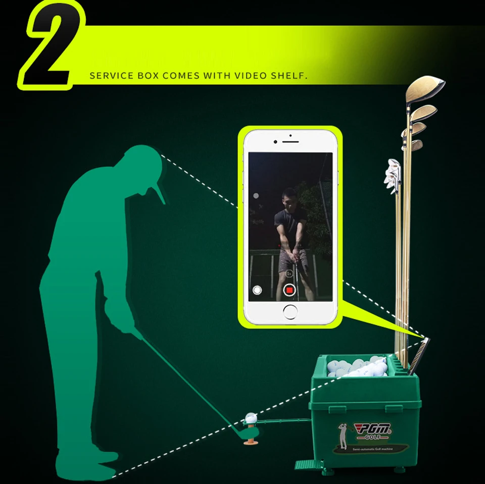 Автомат для игры в гольф с мячом робот бокс поворотный тренажер стойка клуба