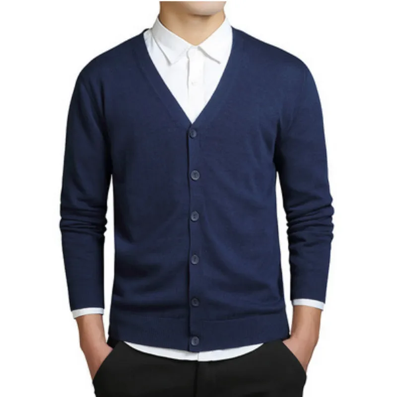 Модный мужской свитер кашемировый шерстяной кардиган Мужской Хлопковый