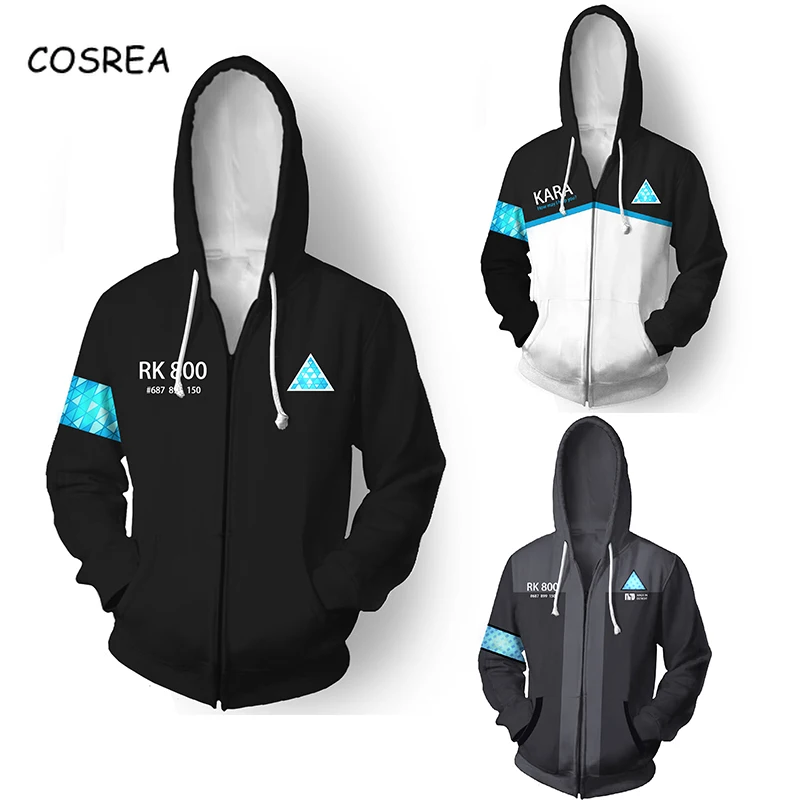 Толстовки свитшоты Детройт: стать человеком Косплей Детройт Коннор Униформа