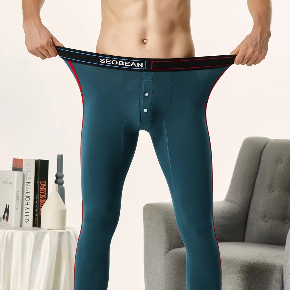 Мужские кальсоны мягкое легкое хлопковое термобелье эластичное нижнее белье |