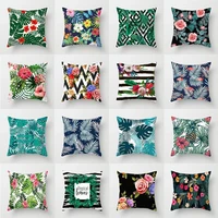 nordic ins fashion tropical plant office fabric sofa cushion home french velvet cushion cover pillow case decorative