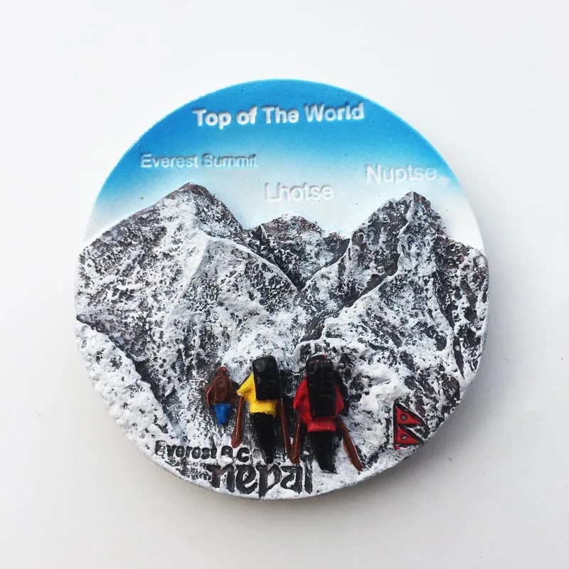 

QIQIPP Magnetic refrigerator stickers for decorative crafts in the souvenir scenery on the south slope of Mount Everest in Nepal