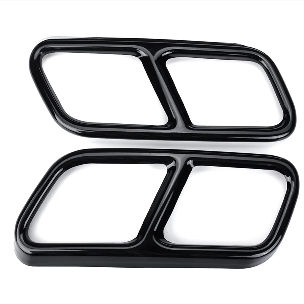 Пара черных/серебряных задних двойных выхлопных труб Yubao чехлы для Mercedes Benz S class W221