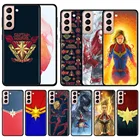 Чехол для телефона Samsung Galaxy S20 S21 FE S20 S21 Ultra S20 S21 S10 S9 S8 Plus S10 Lite S10e S7 Edge Coque Captain Marvel