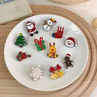 Модные рождественские броши Санта-Клаус Снеговик колокольчики носки снежинки цветные капельные глазурованные Металлические Булавки значки брошь аксессуары