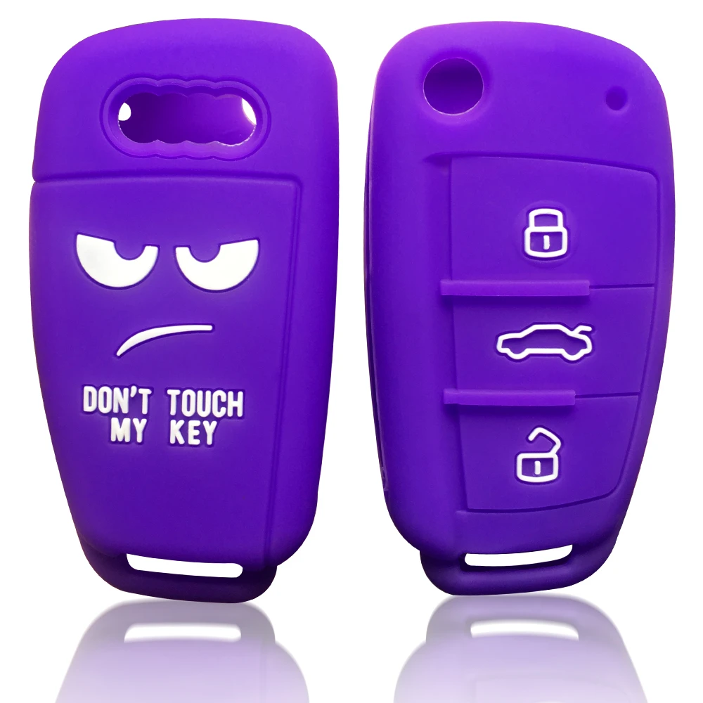 Силиконовый чехол для ключей Audi A3 A4 A6 C6 Tt Q2 Q3 B7 RS3 S3 Q2L E tron Dont Touch My Key аксессуары