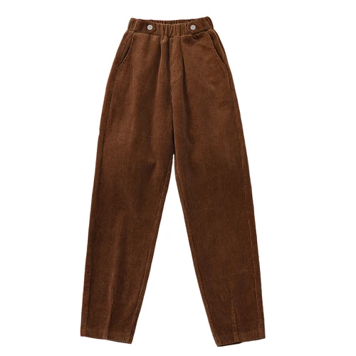 

Xl 5xl New Autumn Big Size Radish Women Pants Loose Harem Pants High Waist Casual Corduroy Trousers Female Formal Pants