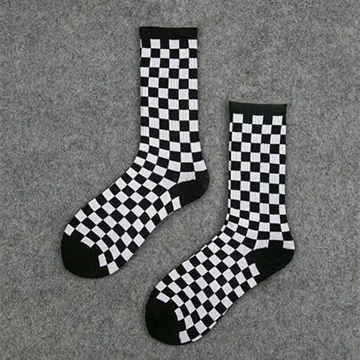 

Шахматные носки в сетку 3 пары мужские весенние клетчатые модные