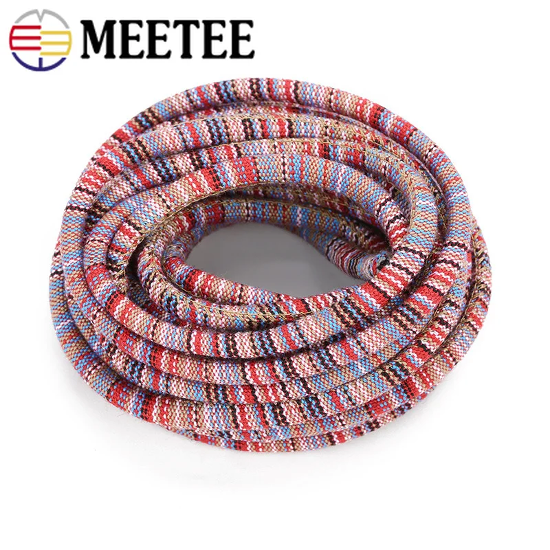 Meetee 5 ярдов 6 мм цветной хлопковый шнур для самостоятельной вязки ювелирных