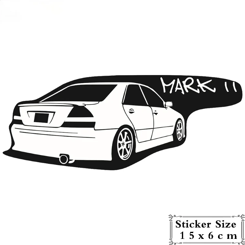 

Car Sticker Funny Car Mark II Vinyl Sticker Car Motorcycle Bumper Rear Window Body Decoration Decal Waterproof Sunscreen,15*7cm