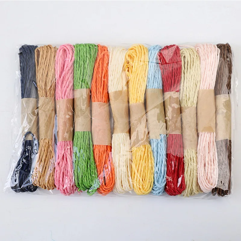 

0.6MM/10m 12 Colors Mixed One Package Monochrome Packing Rope Gift Box Gift Decoration Paper Rope Christmas Gift Decoration Rope