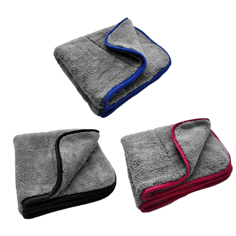 

Двухстороннее полотенце из кораллового флиса для мойки автомобиля, 42 х48 см, 1000 г/м2