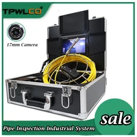 free 8gb sd card 17mm sewer plumbing drain cleaner inspection camera 20m pipe inspection industrial system 7inch with dvr