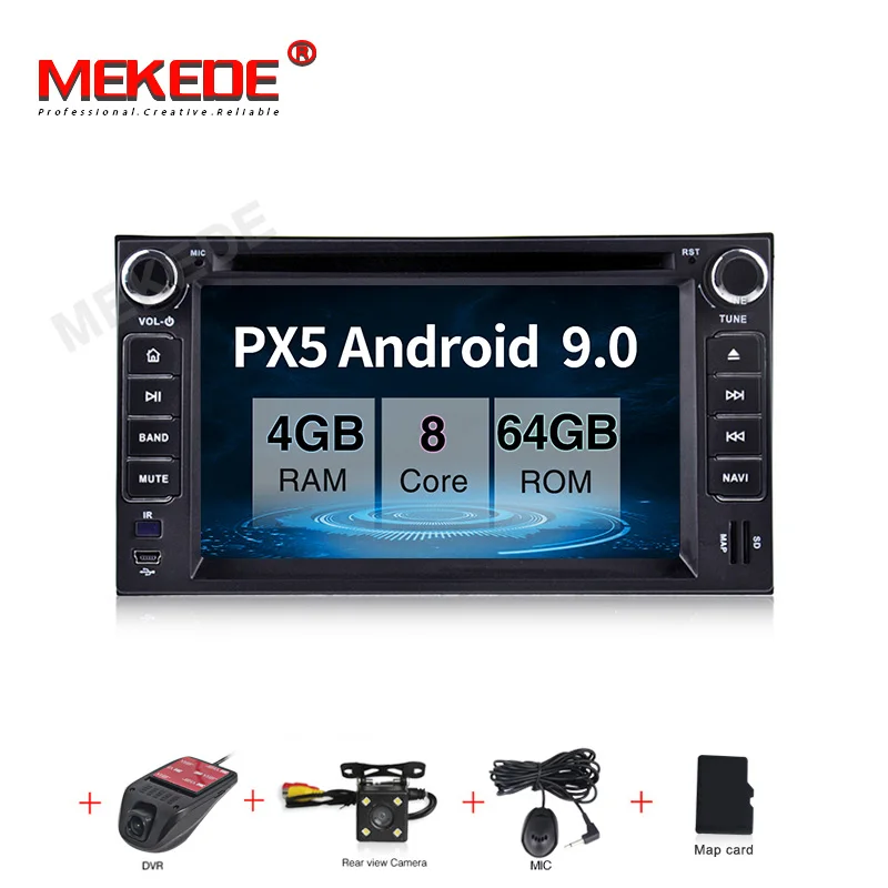 Автомобильный мультимедийный плеер Android 9,0 gps 2 Din для KIA SORENTO SPORTAGE SPECTRA SEDONA STAR CARNIVAL CERATO CARENS с BT WiFi gps - Цвет: CAR DVD CAMERA DVR