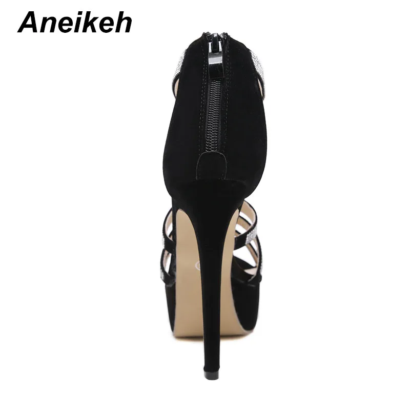 Сандалии Aneikeh женские на платформе пикантные туфли-лодочки с перекрестными