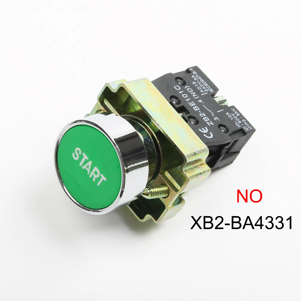 XB2-BA4342 BA3331 BA3351 BA4322 BA3311 BA3341 без/NC мгновенная плоская кнопка с меткой переключатель самосброс 22 мм