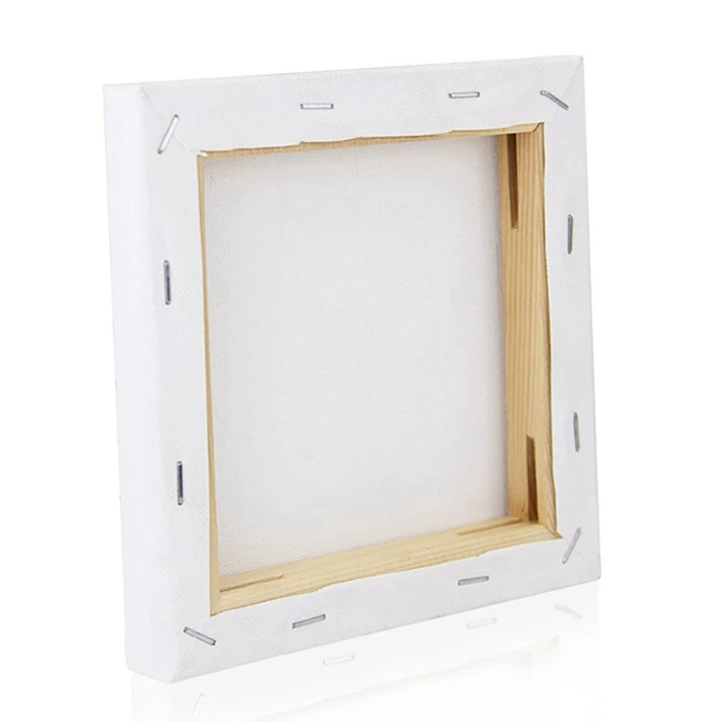 

12PCS Mini Stretched Canvas 15X15cm Cotton White Blank Canvas Art Board Small Size for Acrylic Craft Drawing Decor