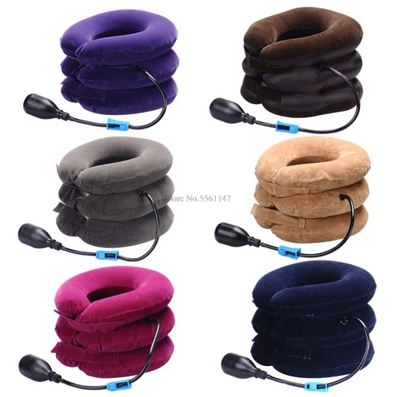 

U Neck Pillow Air Inflatable Pillow Cervical Brace Neck Shoulder Pain Relax Support Massager Pillow Air Cushion Traction Soft