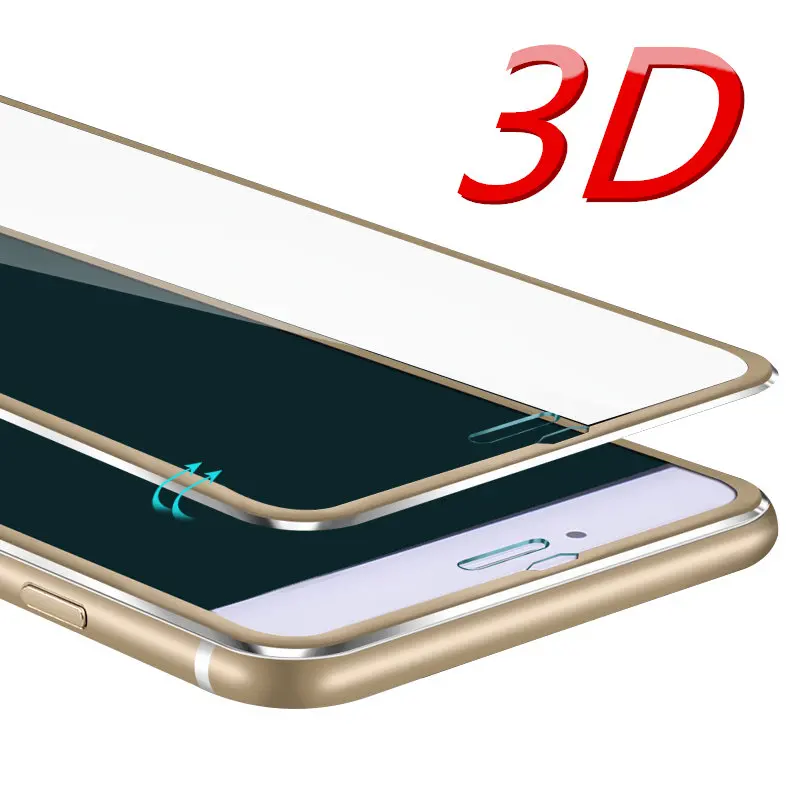 Защитный чехол из закаленного стекла с 3D краями алюминиевый сплав для iPhone 6 6S 7 Plus 5