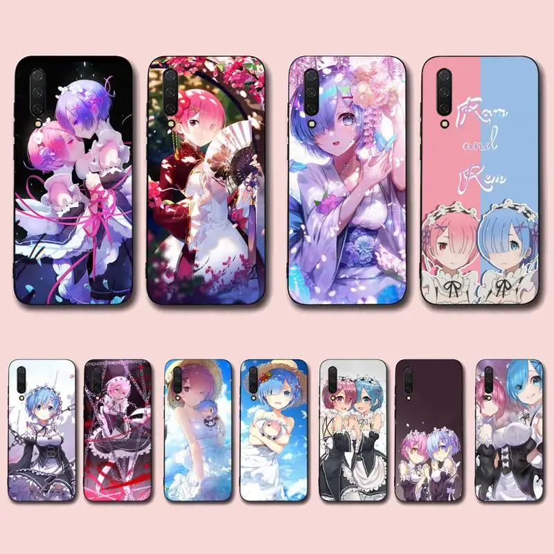 

TOPLBPCS Anime Re ZERO Ram Rem Phone Case for Xiaomi mi 5 6 8 9 10 lite pro SE Mix 2s 3 F1 Max2 3