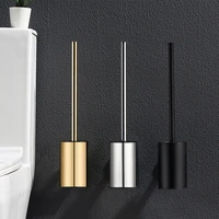 punch free wall mounted toilet brush set household 304stainless steel cleaning brush bathroom no dead angle cleaning soft brush