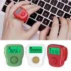 Бесшумный счетчик пальцев 6-канальный цифровой Tasbih Tally Clicker со светодиодом для молитвы Вязание спортивный подарок перезаряжаемый