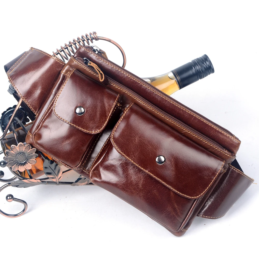 MEIGARDASS из натуральной кожи Мужская поясная сумка рюкзак с одной лямкой для