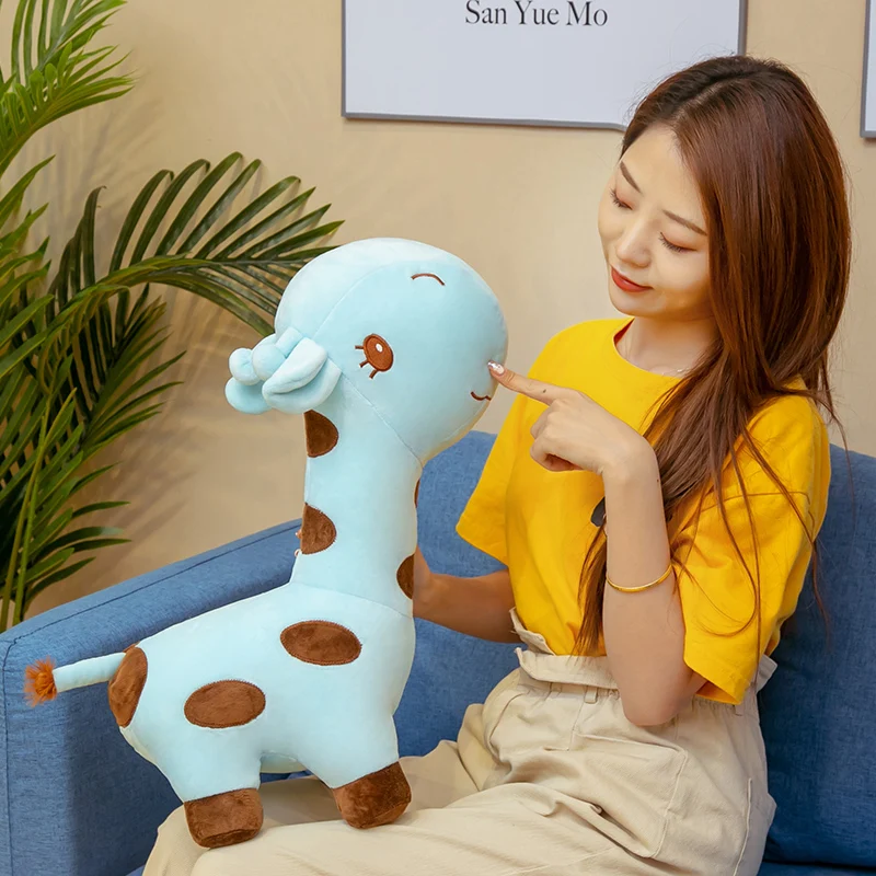 

40cm-90cm Big Kawaii Giraffe Plush Toys Soft Stuffed Cartoon Animal Deer Dolls Sofa Decoration Kids Birthday Christmas Gifts