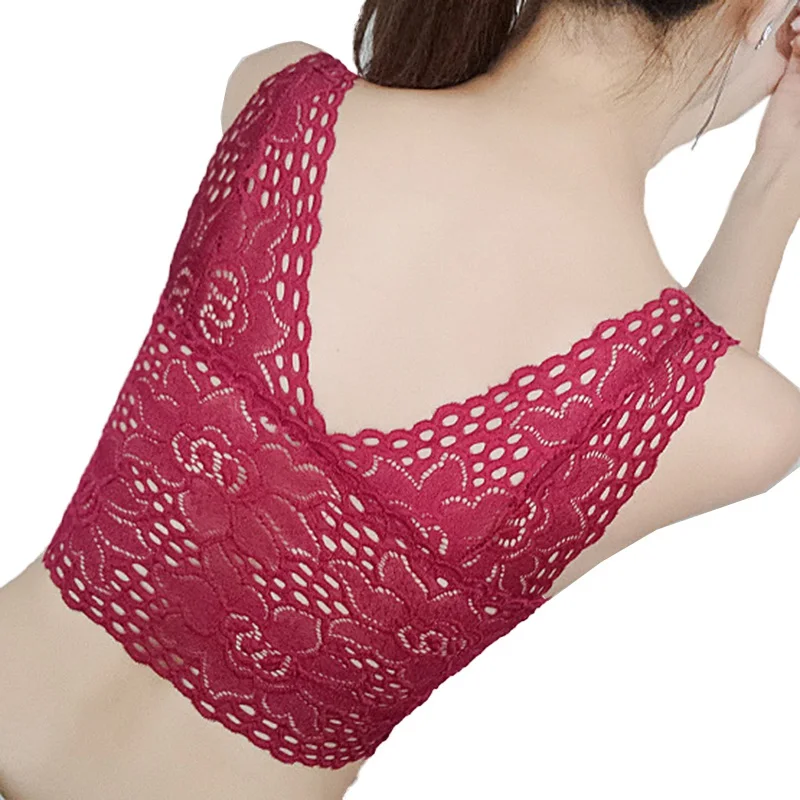 Женский кружевной бюстгальтер с глубоким V-образным вырезом бесшовный мягкий