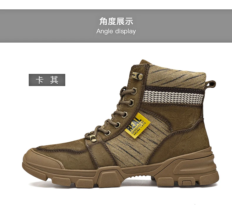 Weideng Plus Size 37-45 Genuine Leather Warm Boots Men Casual Winter Outdoor Women Snow Shoes High Quality Lace Up Soft Non Slip