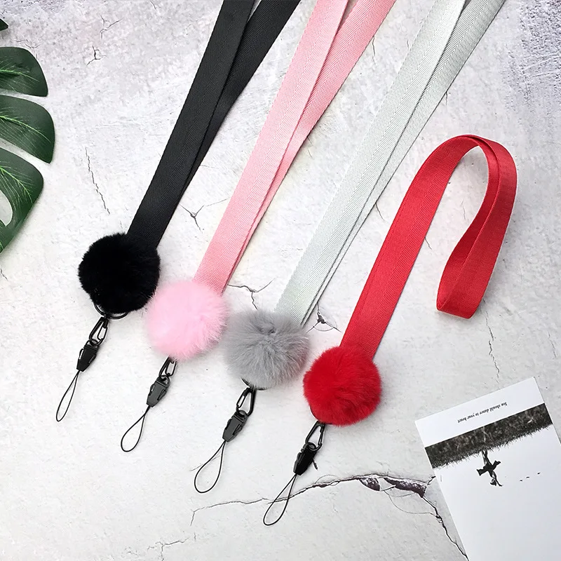 Шейный ремешок с шерстяным шариком для сотового телефона ремешки петлей анти