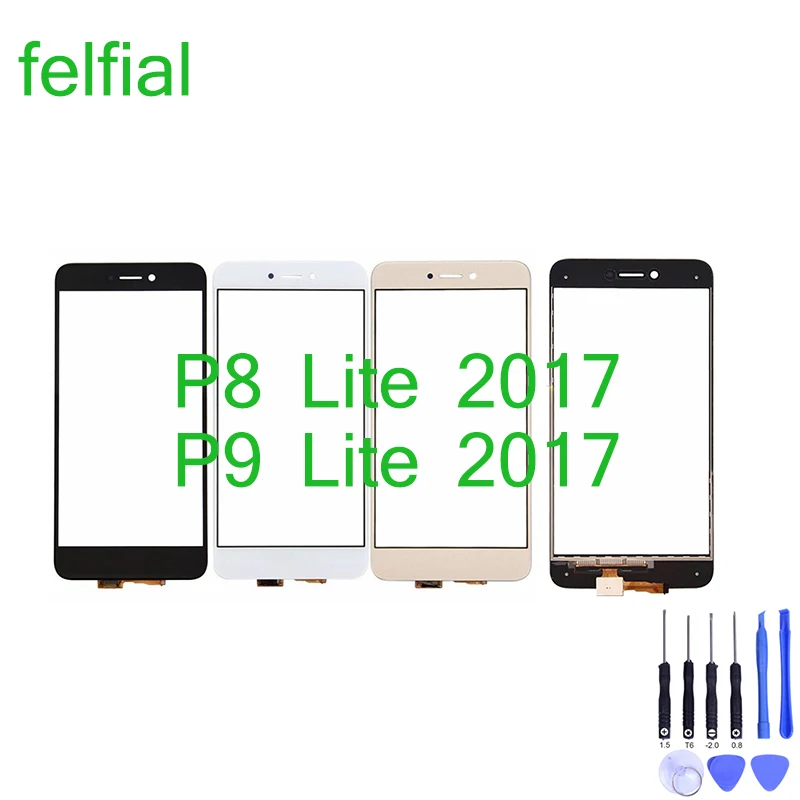 Сенсорный экран для Huawei P8 Lite 2017 дигитайзер стеклянная линза Передняя панель P9 ЖК