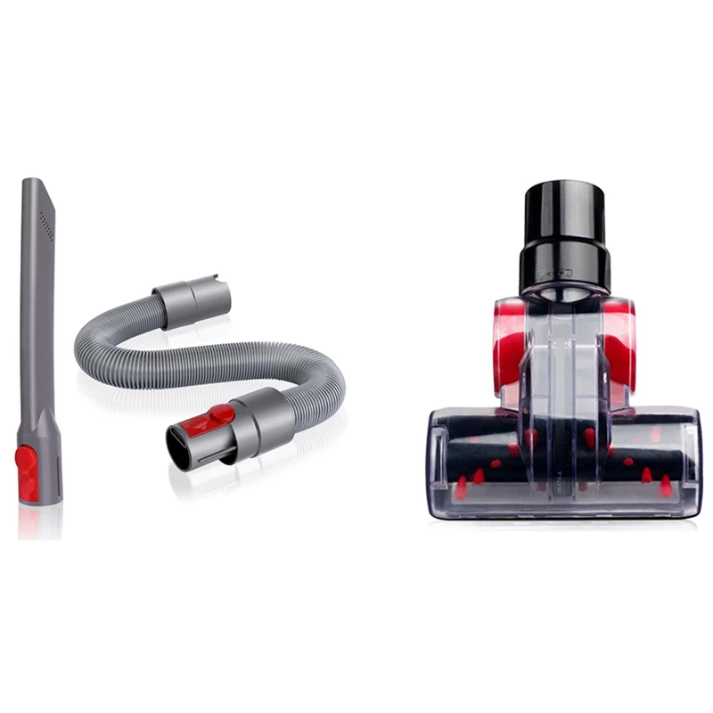 

2 Set Vacuum Cleaner Parts: 1 Pcs Dust Removal Swivel Turbo Brush Adaptor Convertor & 1 Set Extension Hose