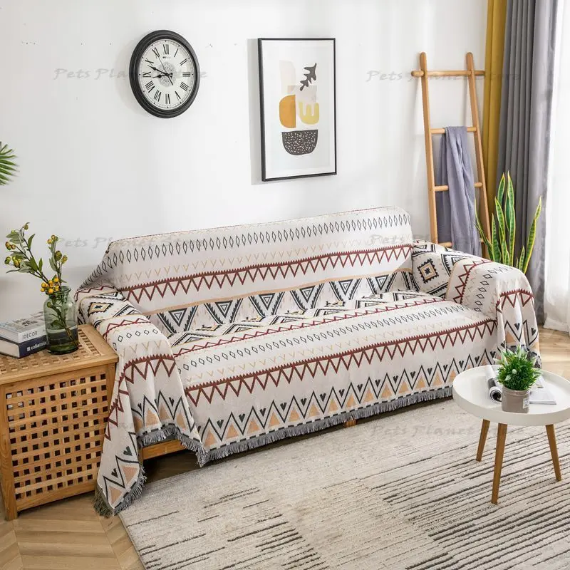 

Двухстороннее покрывало для кровати, покрывало для дивана, простое индийское геометрическое покрывало для дивана, многофункциональное пок...