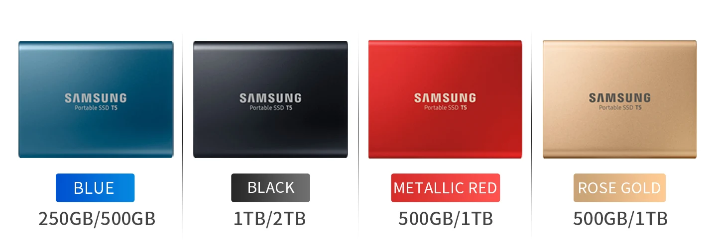 Samsung T5 портативный ssd жесткий диск 1 ТБ 2 ТБ 500 Гб 250 Внешние накопители USB 3,1 Gen2 и обратная совместимость с USB для ПК