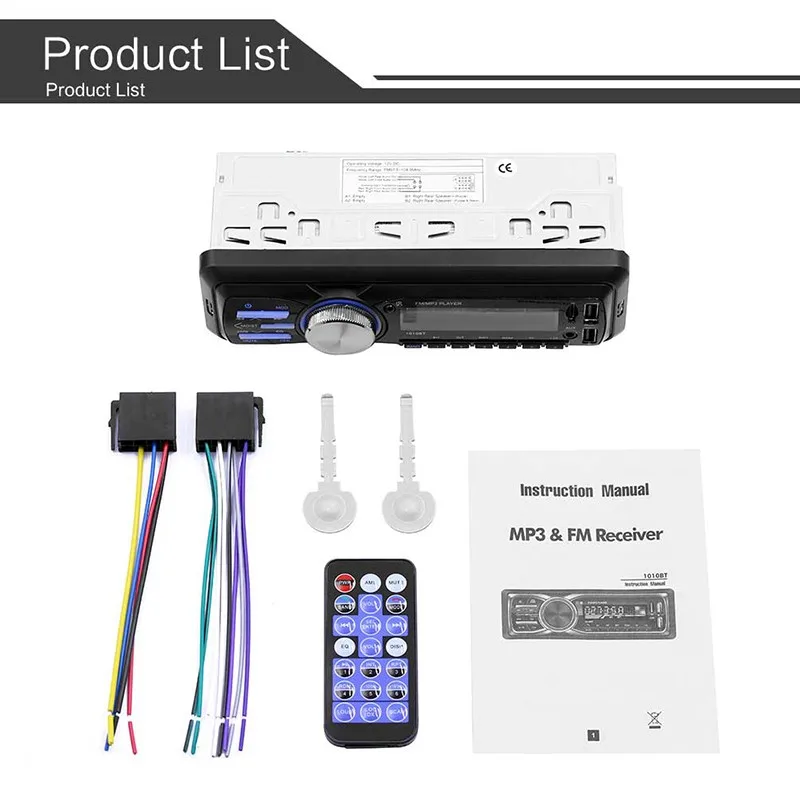 Bluetooth автомагнитолы с пультом дистанционного управления 1 Din Авторадио MP3 плеер Автомобильный стерео радио Aux FM приемник качественный мультимедийный плеер