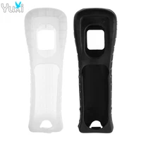 yuxi black white silicone cover case skin pouch sleeve housing shell protective cover for nintend wii remote controller