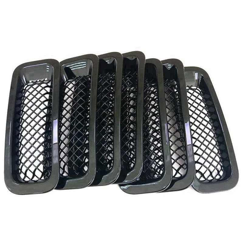 7PCS Front Grill Cover Mesh Grille Insert Kit for 2011-2016 Jeep Patriot