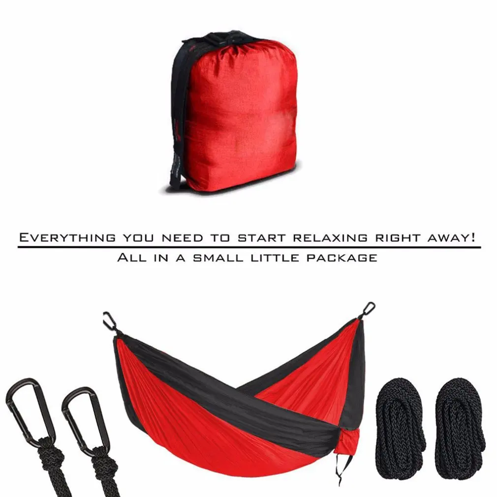 

Outdoor Lightweight Parachute Portable Hammocks For Hiking Travel Backpacking Camping Hammock 270x140cm