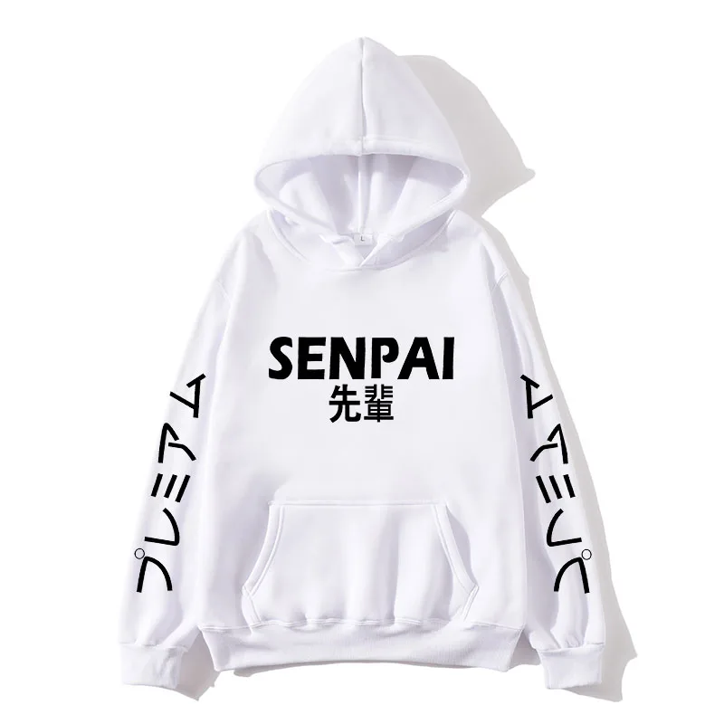 Модная Японская уличная толстовка с капюшоном SENPAI несколько цветов мужские и
