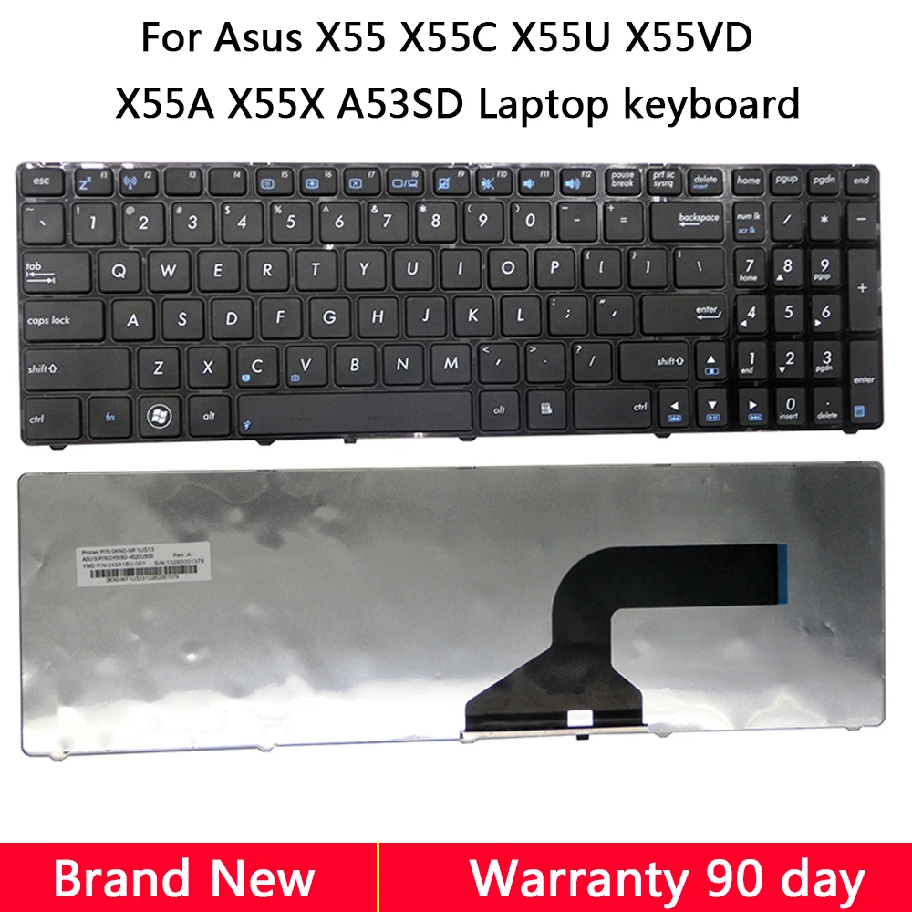 Клавиатура для ноутбука Asus X55 X55C X55U X55VD X55A X55X A53SD|Клавиатуры замены| |