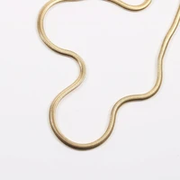 high end gold finish snake chain necklace